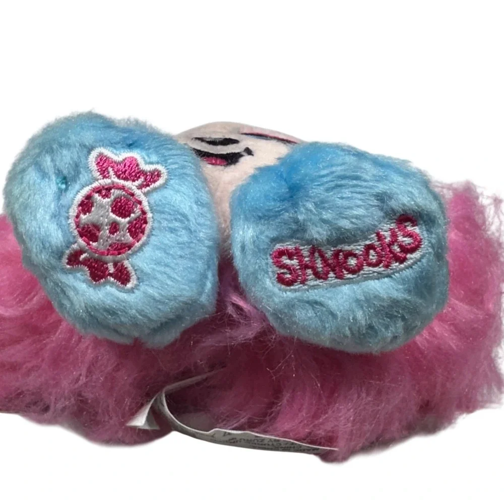 Zuru Shnooks Shnookums Pink Yellow Cotton Candy Bubble Gum Hair Plush Blue Feet